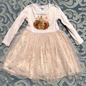 Pumpkin appliqué ballerina dress